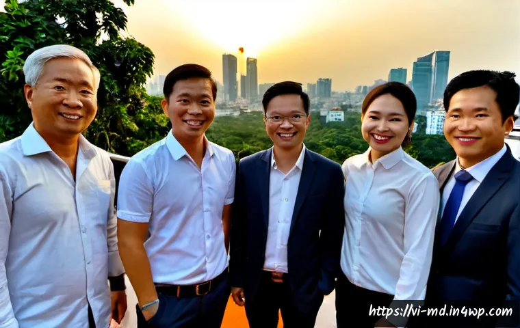 Home 17 소셜 증명 활용한 네트워킹 전략 - Photorealistic professional networking event in Ho Chi Minh City, a confident young Vietnamese entre...