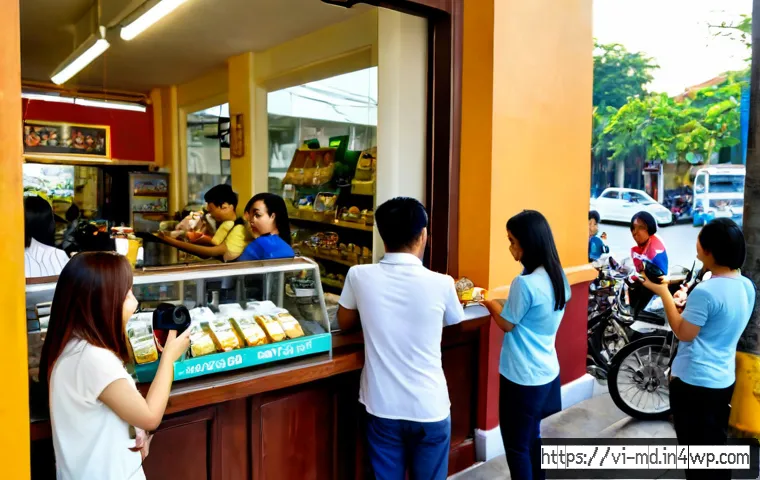 Home 17 소셜 증명 활용한 시장 점유율 확대 - Photorealistic Vietnamese neighborhood café scene in Ho Chi Minh City, a friendly young shop owner o...