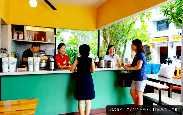 Home 17 비즈니스에서 소셜 증명의 중요성 - Photorealistic Vietnamese small business café scene in Ho Chi Minh City, a confident female owner st...